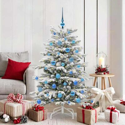 vidaXL Künstlicher klappbarer Weihnachtsbaum Weiß 150 cm PE und PVC - Weiß vidaXL Künstlicher klappbarer Weihnachtsbaum Weiß 150 cm PE und PVC - Weiß