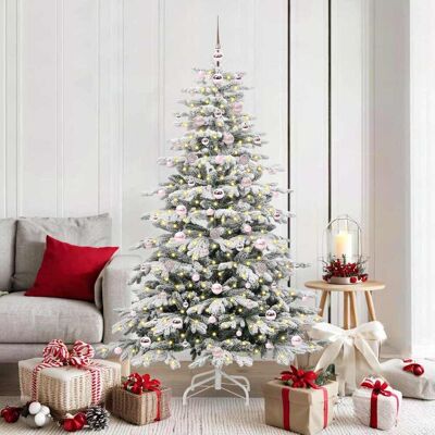 vidaXL Künstlicher klappbarer Weihnachtsbaum Weiß 180 cm PE und PVC - Weiß vidaXL Künstlicher klappbarer Weihnachtsbaum Weiß 180 cm PE und PVC - Weiß