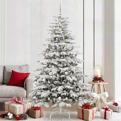 vidaXL Künstlicher klappbarer Weihnachtsbaum Weiß 210 cm PE und PVC - Weiß vidaXL Künstlicher klappbarer Weihnachtsbaum Weiß 210 cm PE und PVC - Weiß