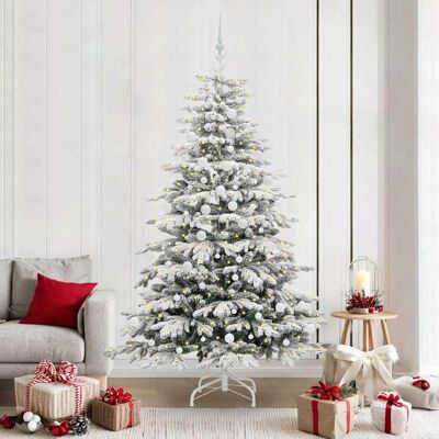 vidaXL Künstlicher klappbarer Weihnachtsbaum Weiß 210 cm PE und PVC - Weiß vidaXL Künstlicher klappbarer Weihnachtsbaum Weiß 210 cm PE und PVC - Weiß