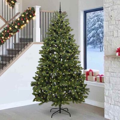 vidaXL Künstlicher Weihnachtsbaum Grün 270 cm PVC und Metall - Grün vidaXL Künstlicher Weihnachtsbaum Grün 270 cm PVC und Metall - Grün
