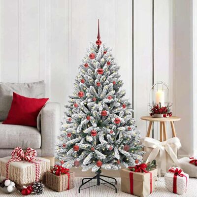 vidaXL Künstlicher Weihnachtsbaum Grün und Weiß 150 cm PVC und Metall - Grün vidaXL Künstlicher Weihnachtsbaum Grün und Weiß 150 cm PVC und Metall - Grün