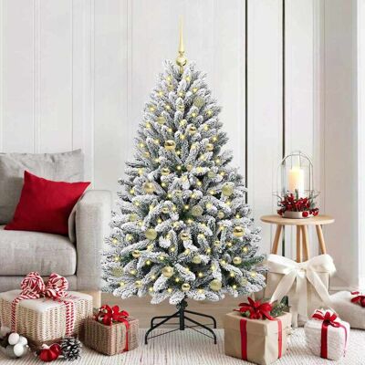 vidaXL Künstlicher Weihnachtsbaum Grün und Weiß 150 cm PVC und Metall - Grün vidaXL Künstlicher Weihnachtsbaum Grün und Weiß 150 cm PVC und Metall - Grün