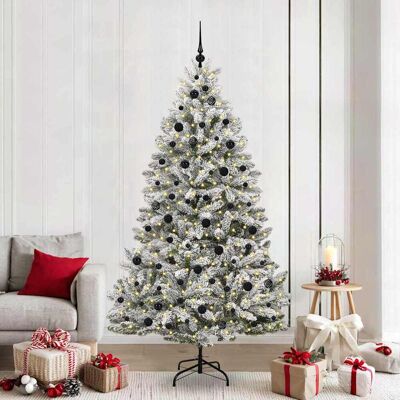 vidaXL Künstlicher Weihnachtsbaum Grün und Weiß 210 cm PVC und Metall - Grün vidaXL Künstlicher Weihnachtsbaum Grün und Weiß 210 cm PVC und Metall - Grün