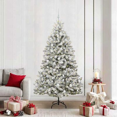 vidaXL Künstlicher Weihnachtsbaum Grün und Weiß 210 cm PVC und Metall - Grün vidaXL Künstlicher Weihnachtsbaum Grün und Weiß 210 cm PVC und Metall - Grün