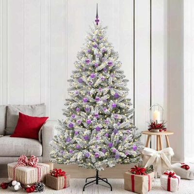 vidaXL Künstlicher Weihnachtsbaum Grün und Weiß 210 cm PVC und Metall - Grün vidaXL Künstlicher Weihnachtsbaum Grün und Weiß 210 cm PVC und Metall - Grün