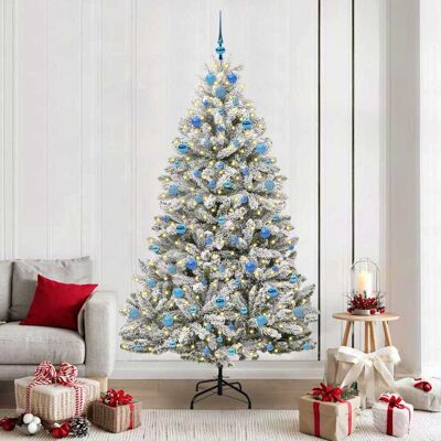 vidaXL Künstlicher Weihnachtsbaum Grün und Weiß 210 cm PVC und Metall - Grün vidaXL Künstlicher Weihnachtsbaum Grün und Weiß 210 cm PVC und Metall - Grün