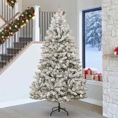 vidaXL Künstlicher Weihnachtsbaum Grün und Weiß 270 cm PVC und Metall - Grün vidaXL Künstlicher Weihnachtsbaum Grün und Weiß 270 cm PVC und Metall - Grün
