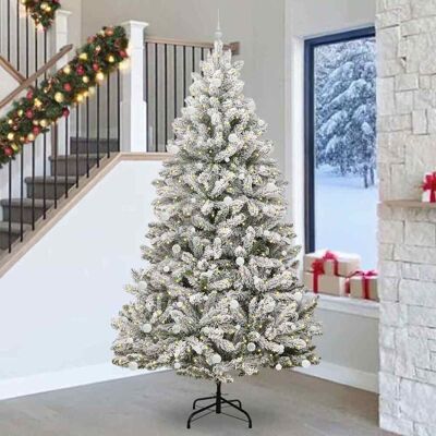 vidaXL Künstlicher Weihnachtsbaum Grün und Weiß 270 cm PVC und Metall - Grün vidaXL Künstlicher Weihnachtsbaum Grün und Weiß 270 cm PVC und Metall - Grün