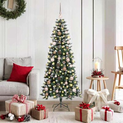 vidaXL Künstlicher Weihnachtsbaum mit 150 LEDs mit Ständer Grün 150 cm - Grün vidaXL Künstlicher Weihnachtsbaum mit 150 LEDs mit Ständer Grün 150 cm - Grün