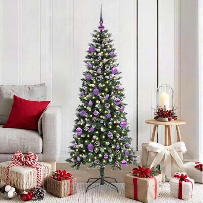 vidaXL Künstlicher Weihnachtsbaum mit 150 LEDs mit Ständer Grün 150 cm - Grün vidaXL Künstlicher Weihnachtsbaum mit 150 LEDs mit Ständer Grün 150 cm - Grün