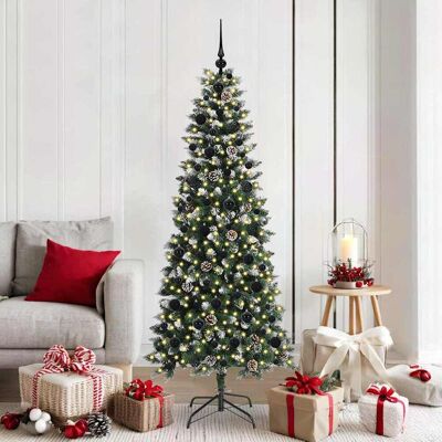 vidaXL Künstlicher Weihnachtsbaum mit 300 LEDs mit Ständer Grün 180 cm - Grün vidaXL Künstlicher Weihnachtsbaum mit 300 LEDs mit Ständer Grün 180 cm - Grün