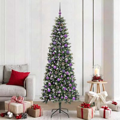 vidaXL Künstlicher Weihnachtsbaum mit 300 LEDs mit Ständer Grün 210 cm - Grün vidaXL Künstlicher Weihnachtsbaum mit 300 LEDs mit Ständer Grün 210 cm - Grün