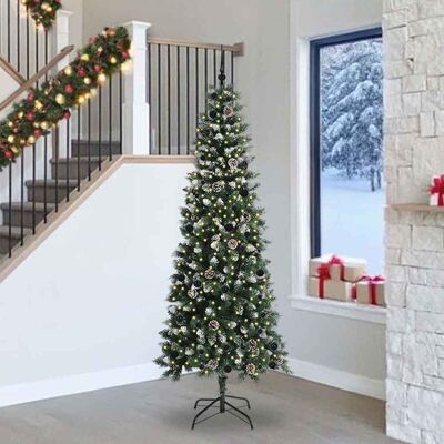 vidaXL Künstlicher Weihnachtsbaum mit 300 LEDs mit Ständer Grün 240 cm - Grün vidaXL Künstlicher Weihnachtsbaum mit 300 LEDs mit Ständer Grün 240 cm - Grün