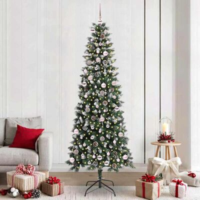 vidaXL Künstlicher Weihnachtsbaum mit 300 LEDs mit Ständer Grün 240 cm - Grün vidaXL Künstlicher Weihnachtsbaum mit 300 LEDs mit Ständer Grün 240 cm - Grün