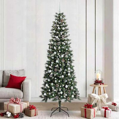 vidaXL Künstlicher Weihnachtsbaum mit 300 LEDs mit Ständer Grün 240 cm - Grün vidaXL Künstlicher Weihnachtsbaum mit 300 LEDs mit Ständer Grün 240 cm - Grün