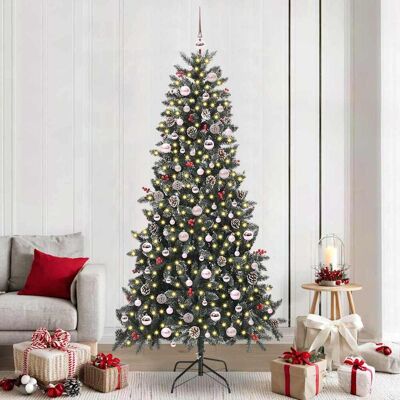 vidaXL Künstlicher Weihnachtsbaum Grün 240 cm PVC, Plastik und Stahl - Grün vidaXL Künstlicher Weihnachtsbaum Grün 240 cm PVC, Plastik und Stahl - Grün