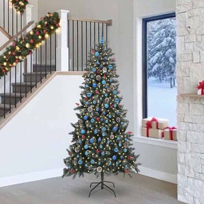 vidaXL Künstlicher Weihnachtsbaum Grün 240 cm PVC, Plastik und Stahl - Grün vidaXL Künstlicher Weihnachtsbaum Grün 240 cm PVC, Plastik und Stahl - Grün