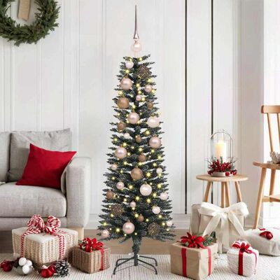 vidaXL Künstlicher Weihnachtsbaum mit 150 LEDs mit Ständer Grün 120 cm - Grün vidaXL Künstlicher Weihnachtsbaum mit 150 LEDs mit Ständer Grün 120 cm - Grün