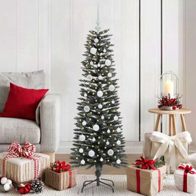 vidaXL Künstlicher Weihnachtsbaum mit 150 LEDs mit Ständer Grün 120 cm - Grün vidaXL Künstlicher Weihnachtsbaum mit 150 LEDs mit Ständer Grün 120 cm - Grün
