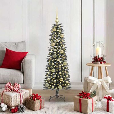 vidaXL Künstlicher Weihnachtsbaum mit 150 LEDs mit Ständer Grün 120 cm - Grün vidaXL Künstlicher Weihnachtsbaum mit 150 LEDs mit Ständer Grün 120 cm - Grün