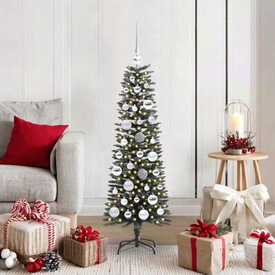 vidaXL Künstlicher Weihnachtsbaum mit 150 LEDs mit Ständer Grün 120 cm - Grün vidaXL Künstlicher Weihnachtsbaum mit 150 LEDs mit Ständer Grün 120 cm - Grün