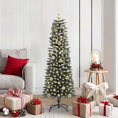 vidaXL Künstlicher Weihnachtsbaum mit 150 LEDs mit Ständer Grün 150 cm - Grün vidaXL Künstlicher Weihnachtsbaum mit 150 LEDs mit Ständer Grün 150 cm - Grün