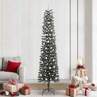 vidaXL Künstlicher Weihnachtsbaum mit 300 LEDs mit Ständer Grün 240 cm - Grün vidaXL Künstlicher Weihnachtsbaum mit 300 LEDs mit Ständer Grün 240 cm - Grün