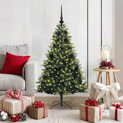 vidaXL Künstlicher geflammter Weihnachtsbaum 150 LEDs Grün 120 cm - Grün vidaXL Künstlicher geflammter Weihnachtsbaum 150 LEDs Grün 120 cm - Grün