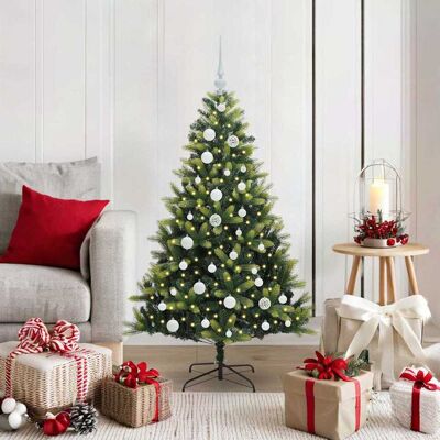 vidaXL Künstlicher geflammter Weihnachtsbaum 150 LEDs Grün 120 cm - Grün vidaXL Künstlicher geflammter Weihnachtsbaum 150 LEDs Grün 120 cm - Grün