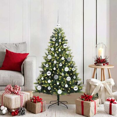 vidaXL Künstlicher geflammter Weihnachtsbaum 150 LEDs Grün 120 cm - Grün vidaXL Künstlicher geflammter Weihnachtsbaum 150 LEDs Grün 120 cm - Grün