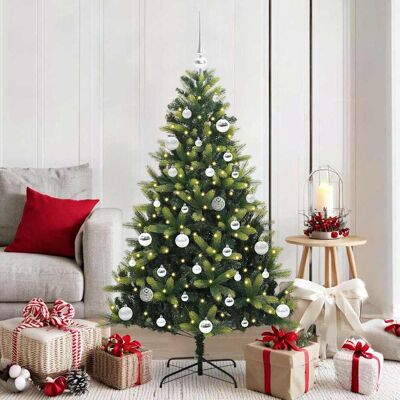 vidaXL Künstlicher geflammter Weihnachtsbaum 150 LEDs Grün 150 cm - Grün vidaXL Künstlicher geflammter Weihnachtsbaum 150 LEDs Grün 150 cm - Grün