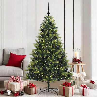 vidaXL Künstlicher Klapp-Weihnachtsbaum mit 300 LEDs Grün 180 cm - Grün vidaXL Künstlicher Klapp-Weihnachtsbaum mit 300 LEDs Grün 180 cm - Grün