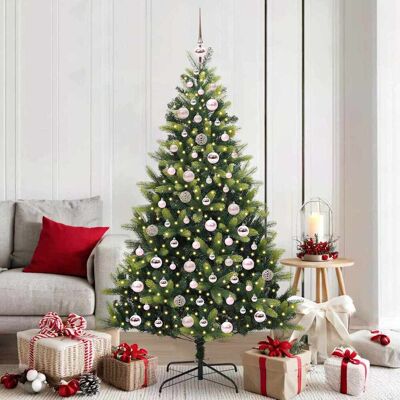 vidaXL Künstlicher Klapp-Weihnachtsbaum mit 300 LEDs Grün 180 cm - Grün vidaXL Künstlicher Klapp-Weihnachtsbaum mit 300 LEDs Grün 180 cm - Grün