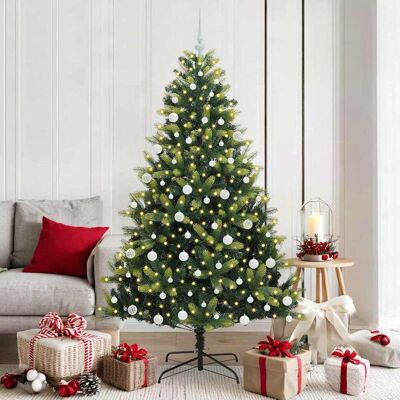 vidaXL Künstlicher Klapp-Weihnachtsbaum mit 300 LEDs Grün 180 cm - Grün vidaXL Künstlicher Klapp-Weihnachtsbaum mit 300 LEDs Grün 180 cm - Grün