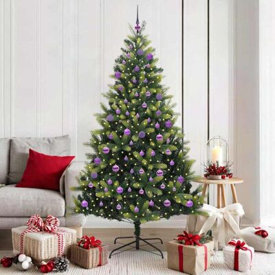 vidaXL Künstlicher Klapp-Weihnachtsbaum mit 300 LEDs Grün 180 cm - Grün vidaXL Künstlicher Klapp-Weihnachtsbaum mit 300 LEDs Grün 180 cm - Grün