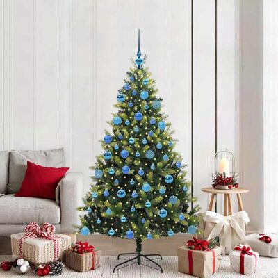 vidaXL Künstlicher Klapp-Weihnachtsbaum mit 300 LEDs Grün 180 cm - Grün vidaXL Künstlicher Klapp-Weihnachtsbaum mit 300 LEDs Grün 180 cm - Grün