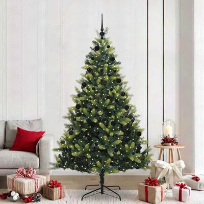 vidaXL Künstlicher Klapp-Weihnachtsbaum mit 300 LEDs Grün 210 cm - Grün vidaXL Künstlicher Klapp-Weihnachtsbaum mit 300 LEDs Grün 210 cm - Grün