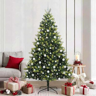 vidaXL Künstlicher Klapp-Weihnachtsbaum mit 300 LEDs Grün 210 cm - Grün vidaXL Künstlicher Klapp-Weihnachtsbaum mit 300 LEDs Grün 210 cm - Grün