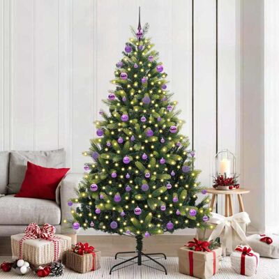 vidaXL Künstlicher Klapp-Weihnachtsbaum mit 300 LEDs Grün 210 cm - Grün vidaXL Künstlicher Klapp-Weihnachtsbaum mit 300 LEDs Grün 210 cm - Grün