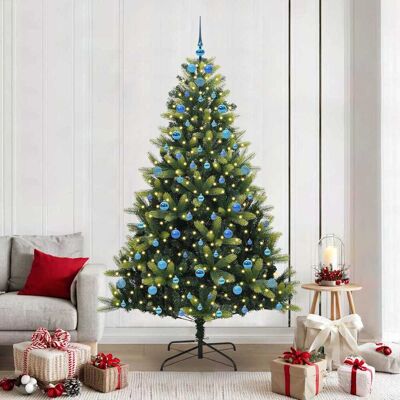 vidaXL Künstlicher Klapp-Weihnachtsbaum mit 300 LEDs Grün 210 cm - Grün vidaXL Künstlicher Klapp-Weihnachtsbaum mit 300 LEDs Grün 210 cm - Grün