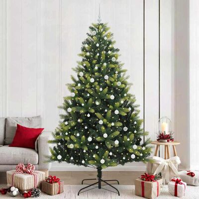 vidaXL Künstlicher Klapp-Weihnachtsbaum mit 300 LEDs Grün 240 cm - Grün vidaXL Künstlicher Klapp-Weihnachtsbaum mit 300 LEDs Grün 240 cm - Grün