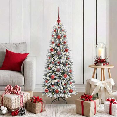 vidaXL Künstlicher Weihnachtsbaum mit 150 LEDs mit Ständer Weiß 120 cm - Weiß vidaXL Künstlicher Weihnachtsbaum mit 150 LEDs mit Ständer Weiß 120 cm - Weiß