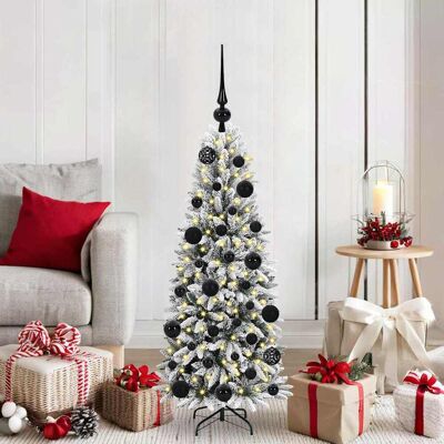vidaXL Künstlicher Weihnachtsbaum mit 150 LEDs mit Ständer Weiß 120 cm - Weiß vidaXL Künstlicher Weihnachtsbaum mit 150 LEDs mit Ständer Weiß 120 cm - Weiß