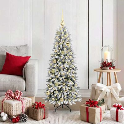 vidaXL Künstlicher Weihnachtsbaum mit 150 LEDs mit Ständer Weiß 120 cm - Weiß vidaXL Künstlicher Weihnachtsbaum mit 150 LEDs mit Ständer Weiß 120 cm - Weiß
