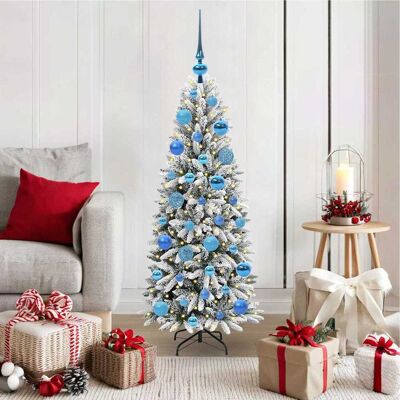vidaXL Künstlicher Weihnachtsbaum mit 150 LEDs mit Ständer Weiß 120 cm - Weiß vidaXL Künstlicher Weihnachtsbaum mit 150 LEDs mit Ständer Weiß 120 cm - Weiß