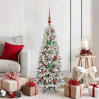 vidaXL Künstlicher Weihnachtsbaum mit 150 LEDs mit Ständer Weiß 120 cm - Weiß vidaXL Künstlicher Weihnachtsbaum mit 150 LEDs mit Ständer Weiß 120 cm - Weiß