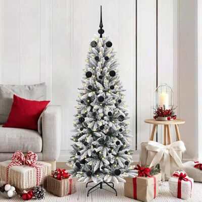vidaXL Künstlicher Weihnachtsbaum mit 150 LEDs mit Ständer Weiß 150 cm - Weiß vidaXL Künstlicher Weihnachtsbaum mit 150 LEDs mit Ständer Weiß 150 cm - Weiß