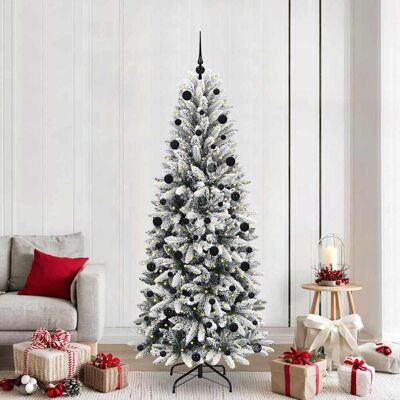 vidaXL Künstlicher Weihnachtsbaum mit 300 LEDs mit Ständer Weiß 210 cm - Weiß vidaXL Künstlicher Weihnachtsbaum mit 300 LEDs mit Ständer Weiß 210 cm - Weiß