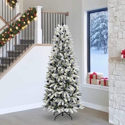 vidaXL Künstlicher Weihnachtsbaum mit 300 LEDs mit Ständer Weiß 240 cm - Weiß vidaXL Künstlicher Weihnachtsbaum mit 300 LEDs mit Ständer Weiß 240 cm - Weiß